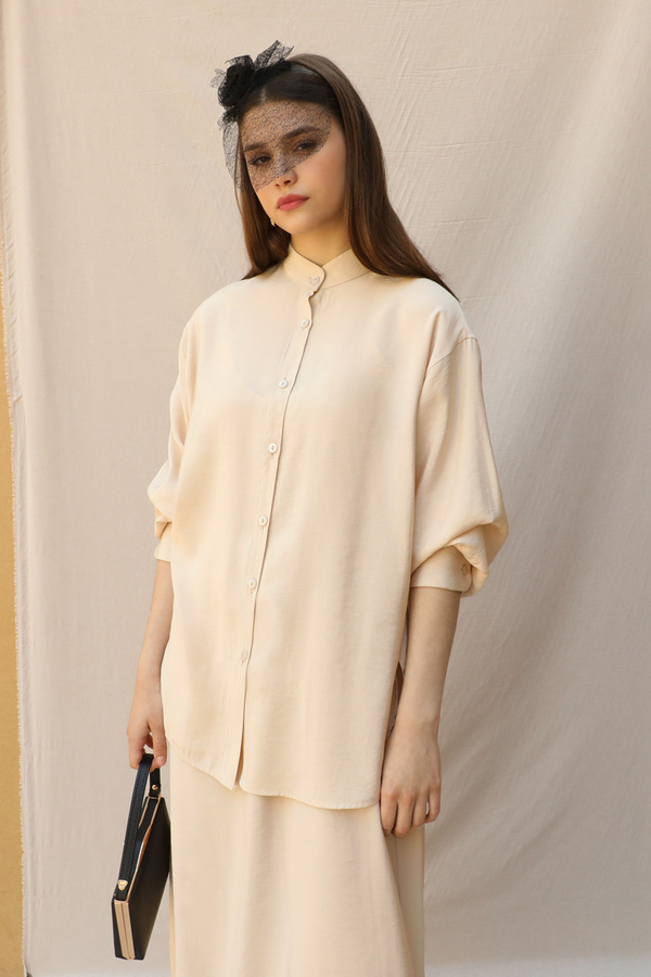 Hakim Yaka Etek Takım Krem - 4