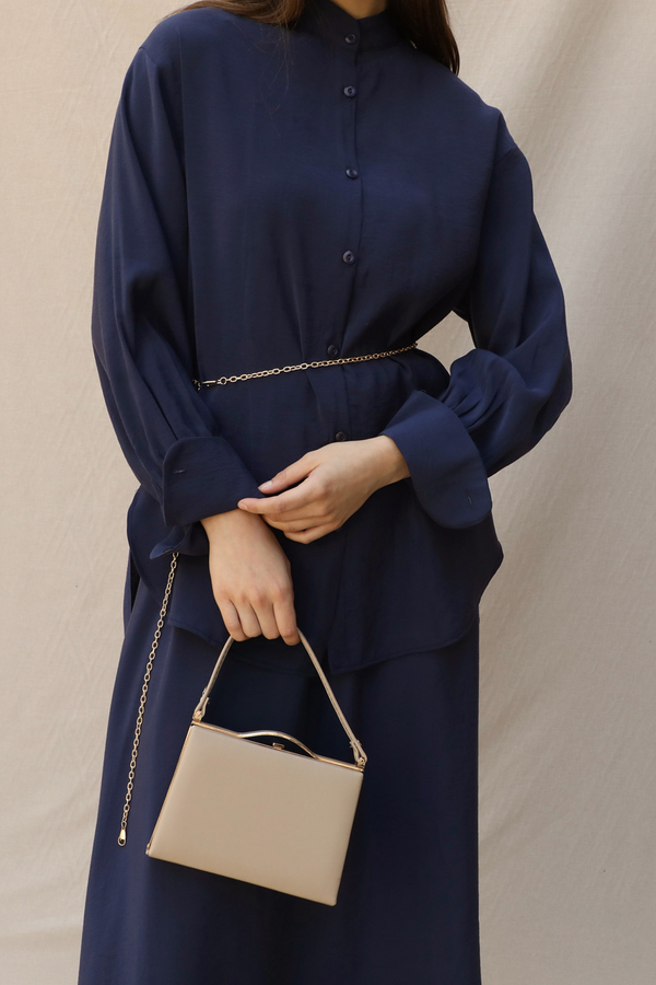 Hakim Yaka Etek Takım Lacivert - 4