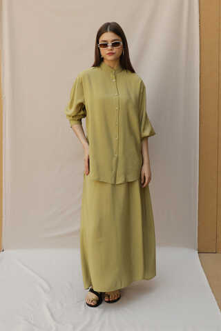 Hakim Yaka Etek Takım Yağ Yeşili - 4