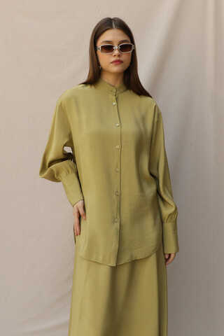 Hakim Yaka Etek Takım Yağ Yeşili - 3