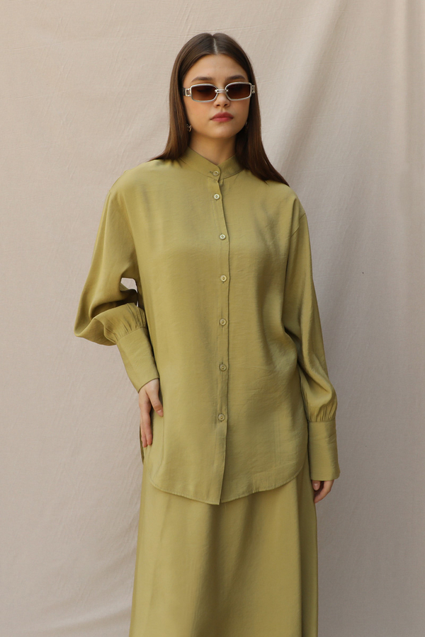 Hakim Yaka Etek Takım Yağ Yeşili - 3