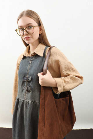 Halter Yaka Denim Jile Koyu Mavi - 17