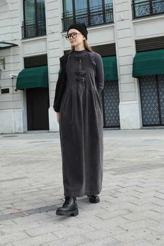 Halter Yaka Denim Jile Siyah - 6