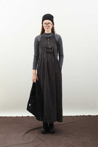 Halter Yaka Denim Jile Siyah - 9