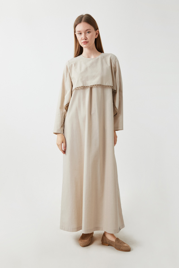 Wicker Trimmed Dilge Dress Stone - 6