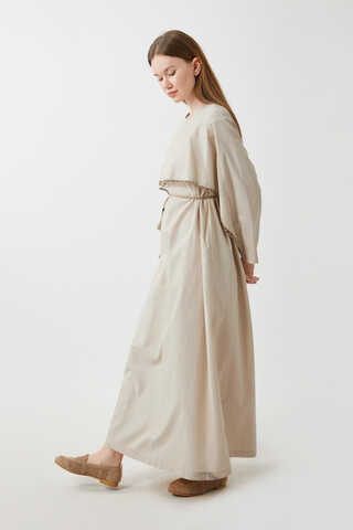 Wicker Trimmed Dilge Dress Stone - 12