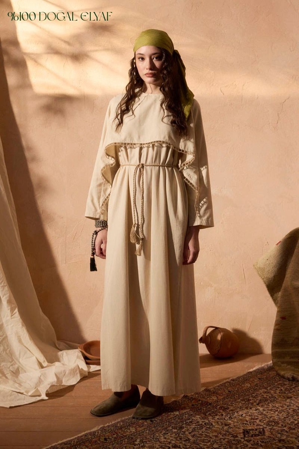 Wicker Trimmed Dilge Dress Stone 