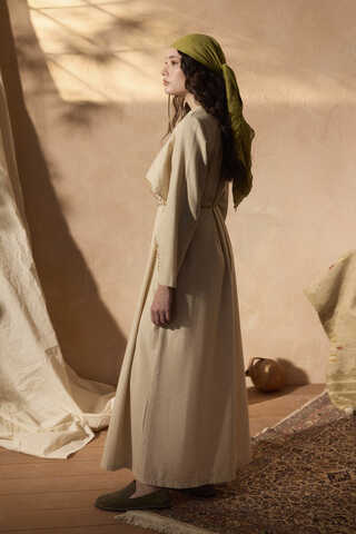 Hasır Biyeli Dilge Elbise Taş - 5