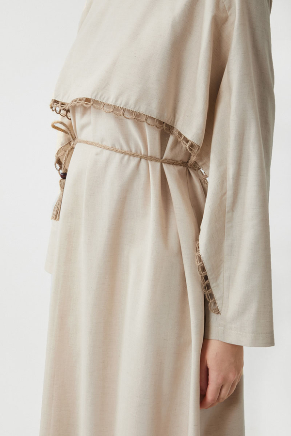 Hasır Biyeli Dilge Elbise Taş - 8