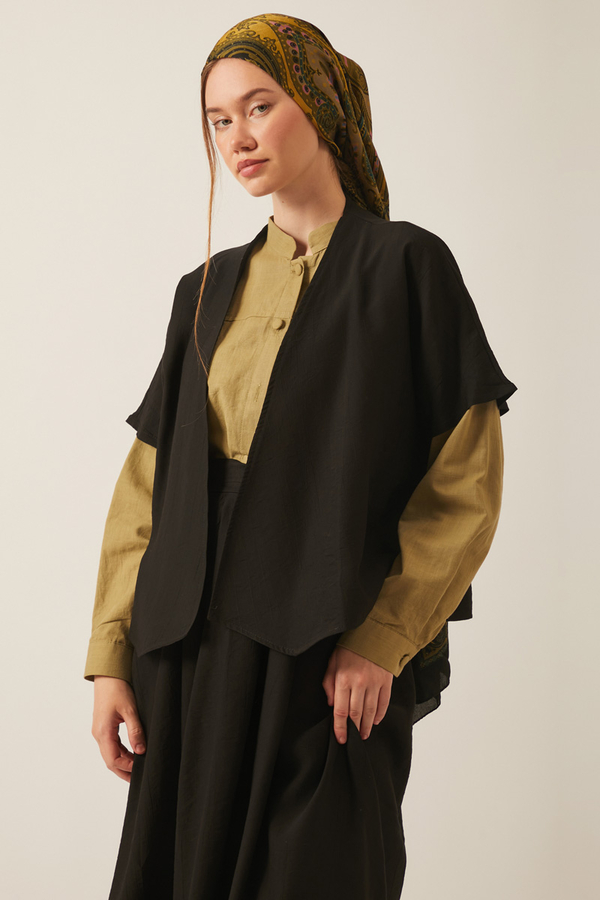 Hasır Biyeli Etek Takım Siyah - 2