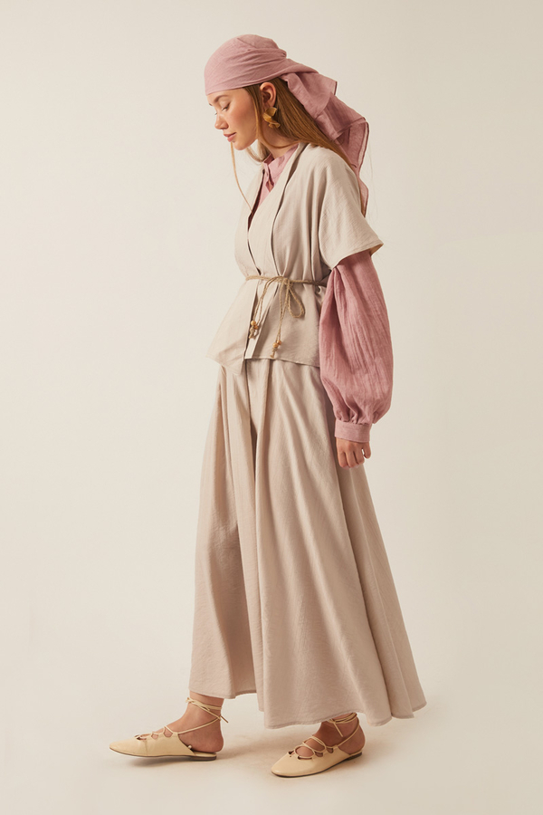 Hasır Biyeli Etek Takım Taş - 6