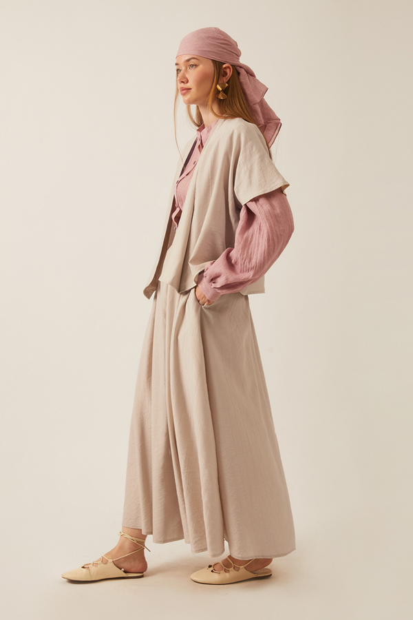 Hasır Biyeli Etek Takım Taş - 3