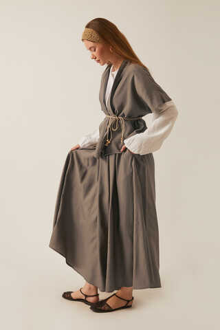 Hasır Biyeli Etek Takım Toprak - 4