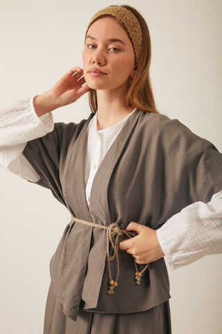 Hasır Biyeli Etek Takım Toprak - 9