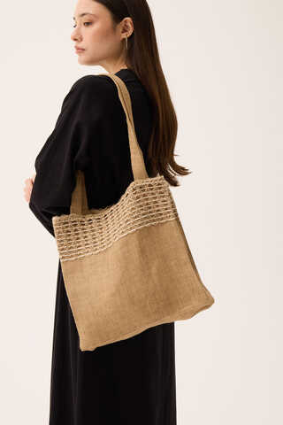 Hasır Çanta Camel - 10