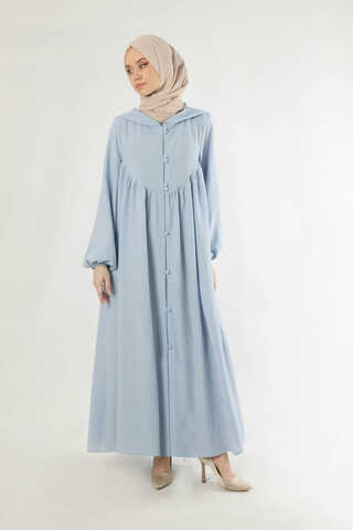Hat Dress Abaya Baby Blue - 1