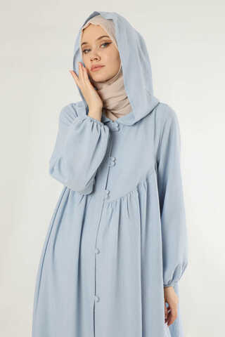Hat Dress Abaya Baby Blue - 2