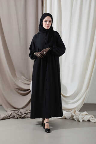 Hat Dress Abaya Black - 3