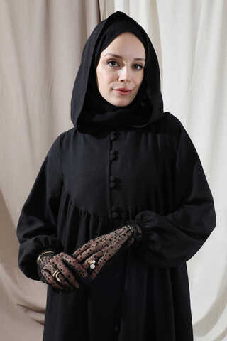 Hat Dress Abaya Black - 2