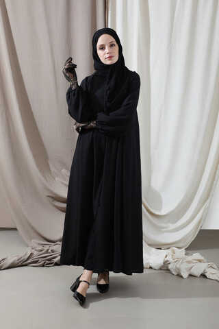 Hat Dress Abaya Black - 1