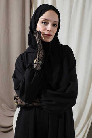 Hat Dress Abaya Black - 4
