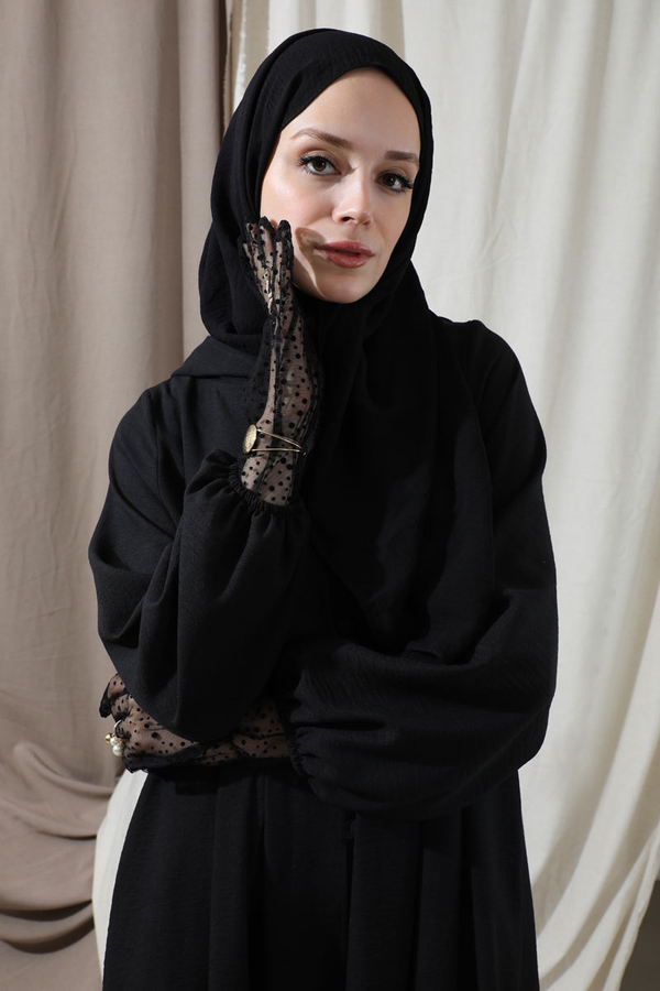 Hat Dress Abaya Black - 4