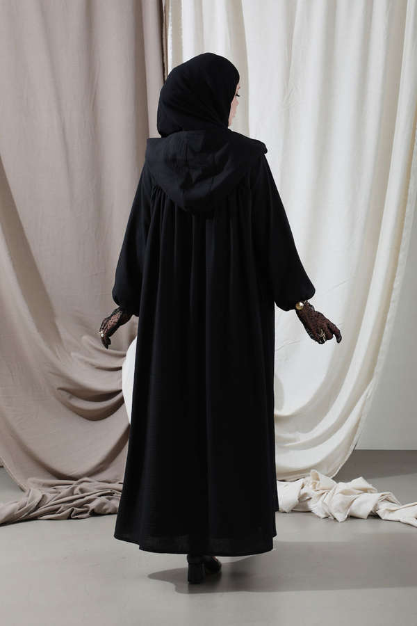 Hat Dress Abaya Black - 6