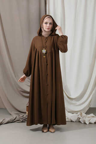 Hat Dress Abaya Brown - 5