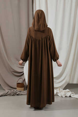Hat Dress Abaya Brown - 6