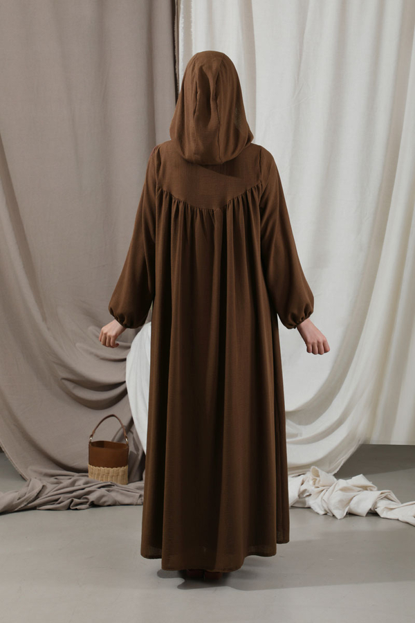 Hat Dress Abaya Brown - 6