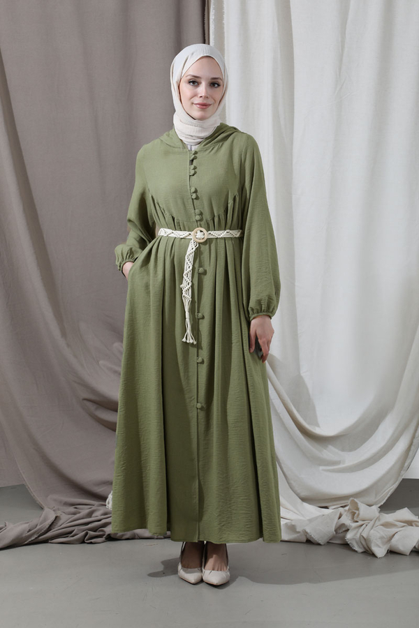 Hat Dress Abaya Khaki - 3