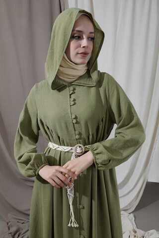 Hat Dress Abaya Khaki - 2