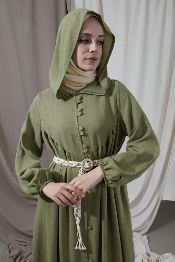 Hat Dress Abaya Khaki - 2