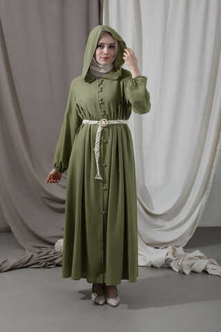 Hat Dress Abaya Khaki - 1