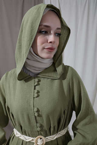 Hat Dress Abaya Khaki - 4