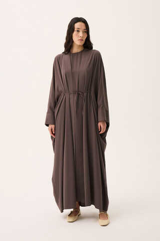 Hayal Abaya Takım Kahverengi - 2