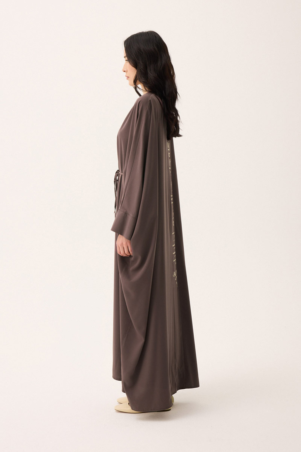 Hayal Abaya Takım Kahverengi - 6