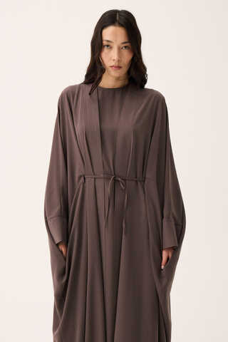 Hayal Abaya Takım Kahverengi - 1