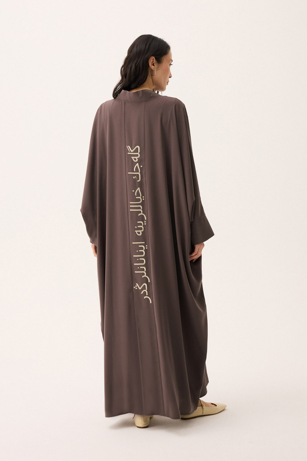 Hayal Abaya Takım Kahverengi - 10