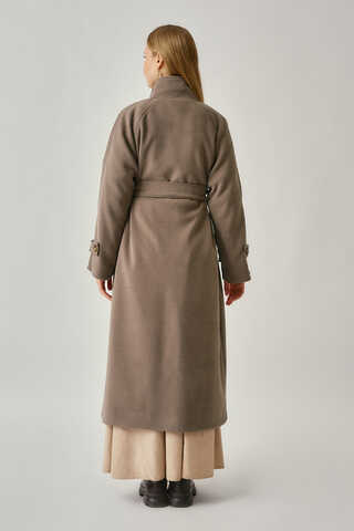 High Collar Premium Coat Mink - 16