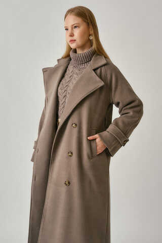 High Collar Premium Coat Mink - 7