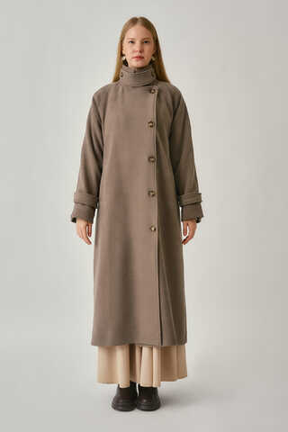 High Collar Premium Coat Mink - 8