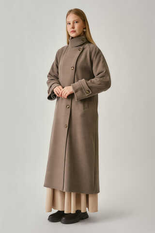 High Collar Premium Coat Mink - 9