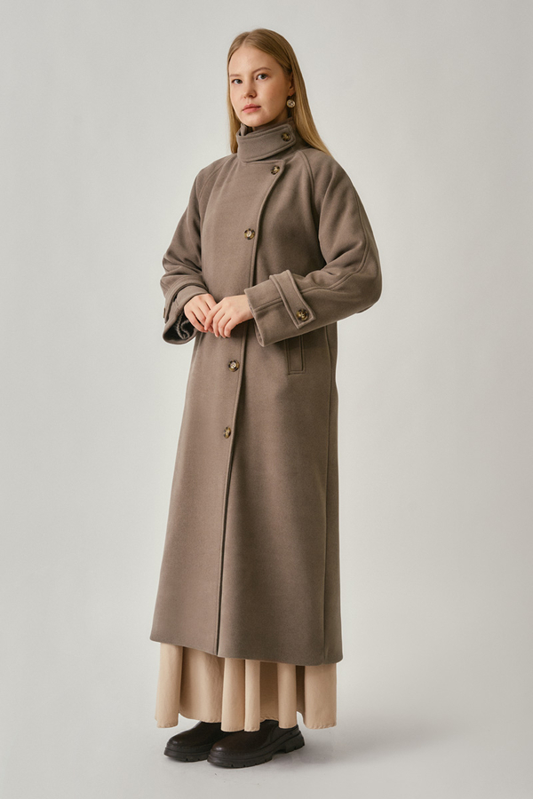 High Collar Premium Coat Mink - 9