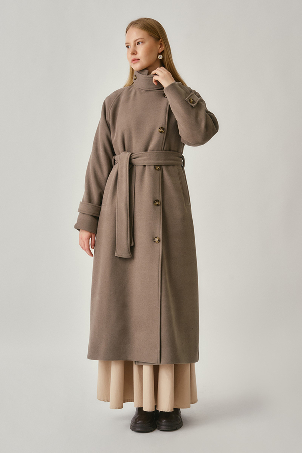 High Collar Premium Coat Mink - 10