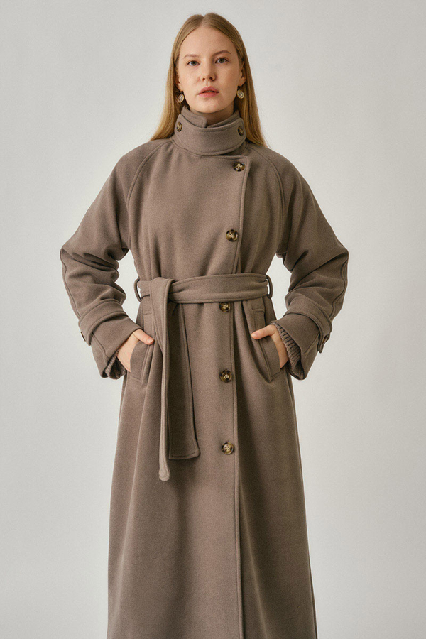 High Collar Premium Coat Mink - 13