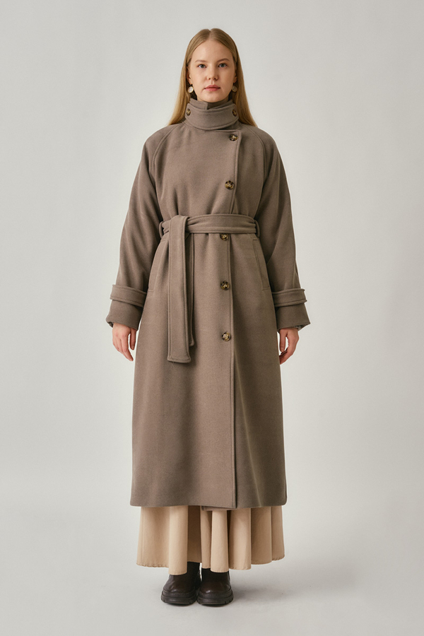 High Collar Premium Coat Mink - 4