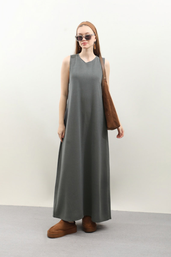 Hırkalı Triko Elbise Takım Antrasit - 2