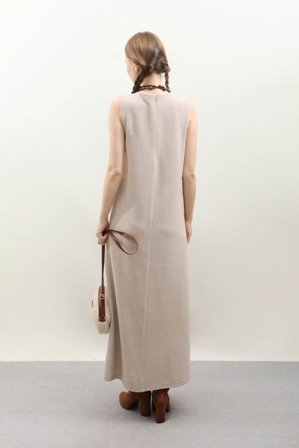 Hırkalı Triko Elbise Takım Krem - 10