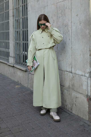 İkili Trençkot Avokado - 1